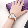 Women Watches MEGIR 2115 Fashion Pink Leather Ladies Designer Watches Popular Brands Wrist Watch